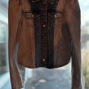 80’s Style Denim Two-Tone Women's Jacket or Blouse-Anthropologie